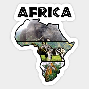 Africa Wildlife Continent Collage Sticker